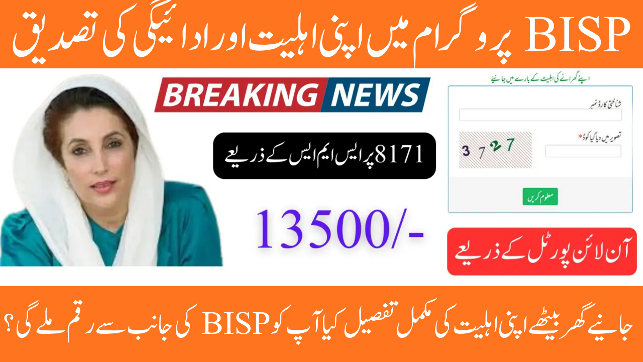 BISP 8171 Verify Online CNIC via Portal and SMS in 2026